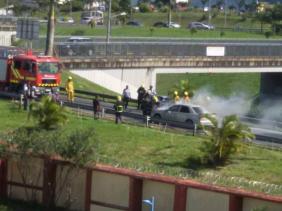 Voiture en feu